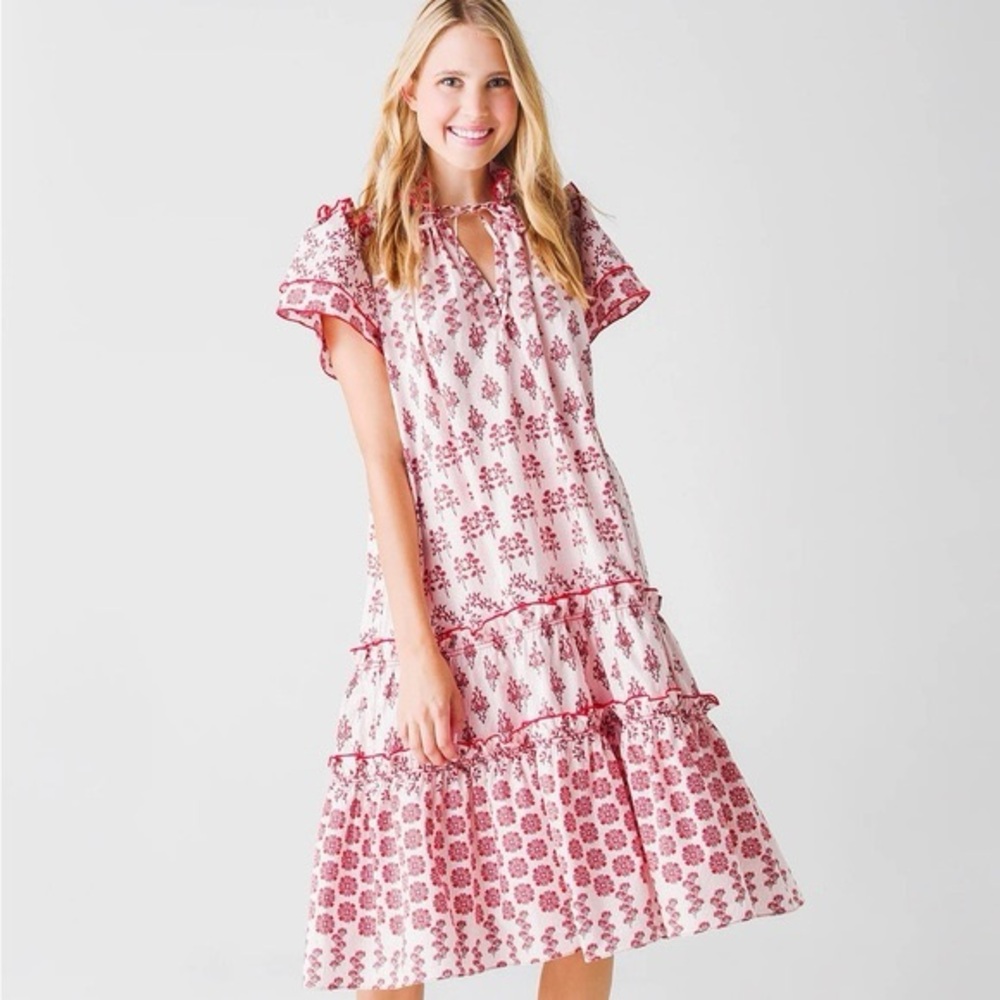 Hunter Belle Matthews Dress Red L worn once!!